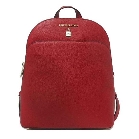 Michael Kors Handbags - Michael Kors Red Leather Backpack